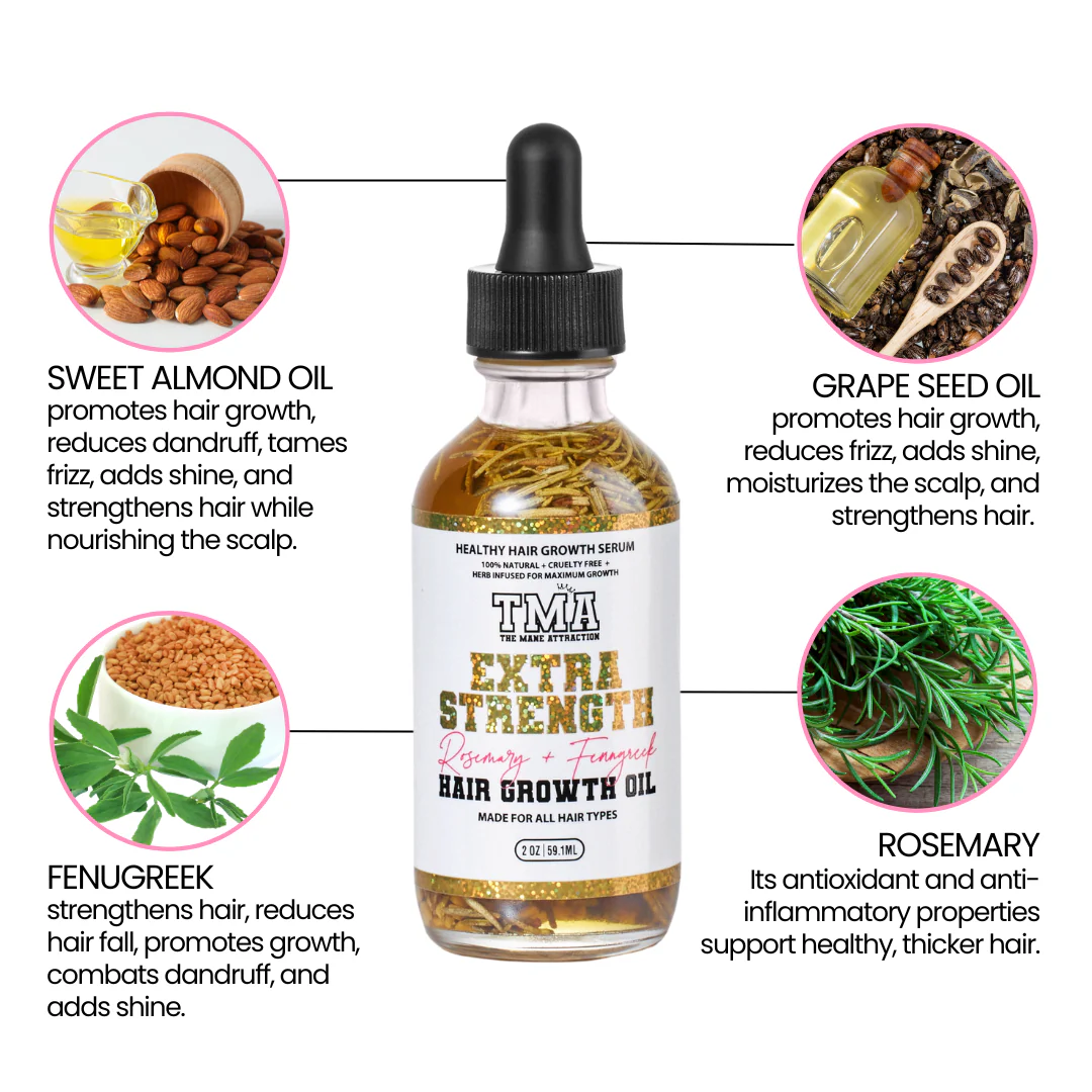 Extra Strength Rosemary+Fenugreek Herbal Hair Growth Oil - Image 7