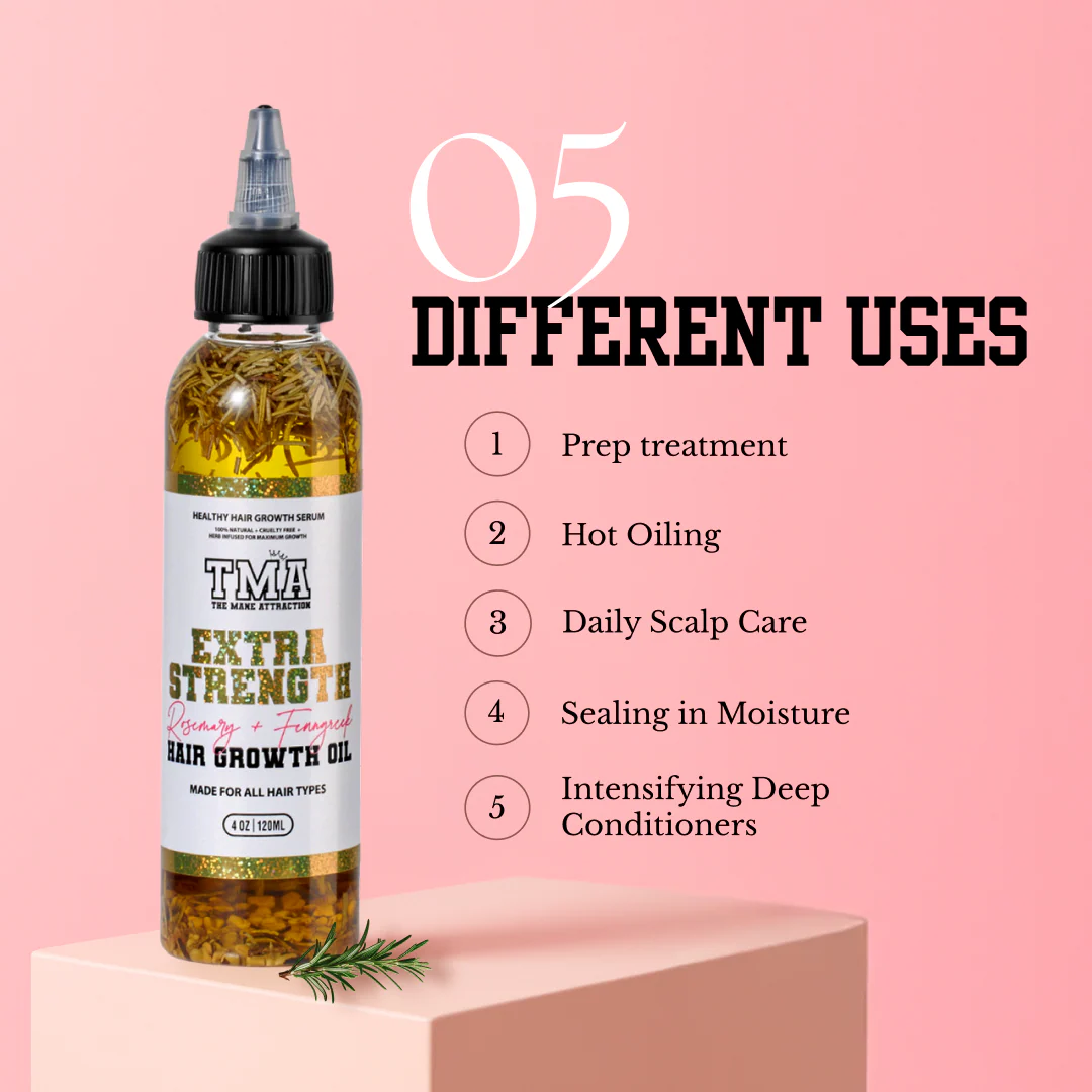 Jumbo Extra Strength Rosemary+Fenugreek Herbal Hair Growth Oil - Image 9